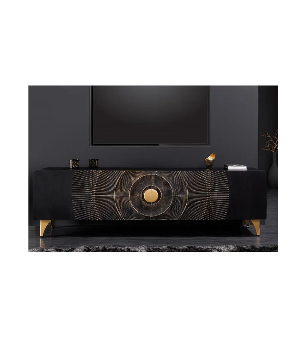 Stolik pod TV SWEET GOLDEN SUNSET 180 cm drewno mango*Invicta Interior