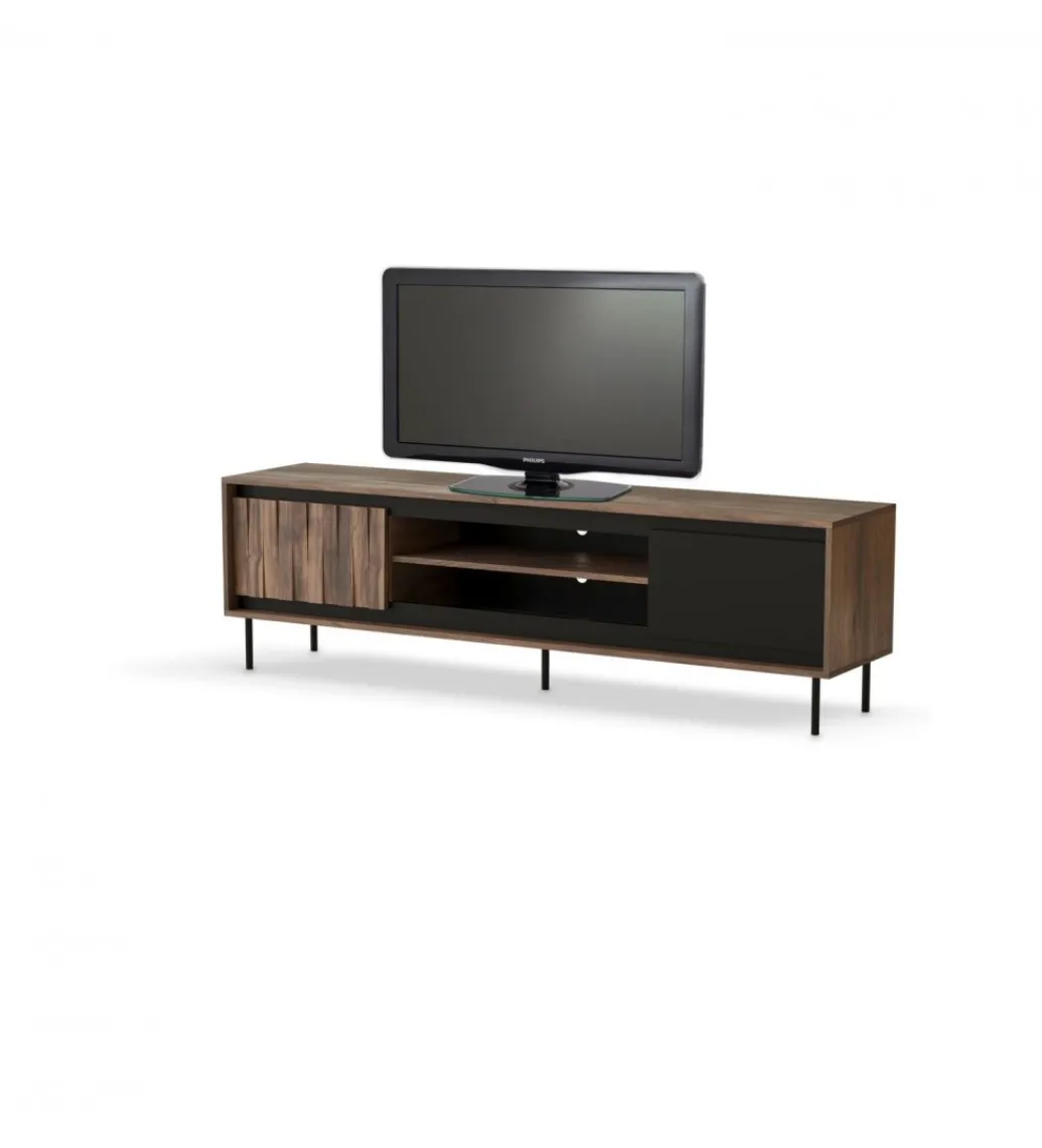 Stolik pod TV SWING 180 cm w optyce orzecha*Halmar New