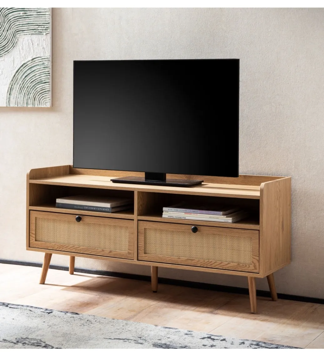 Stolik pod TV TAMI 120 cm w optyce dębu*WOHNLING, GERMANY Discount