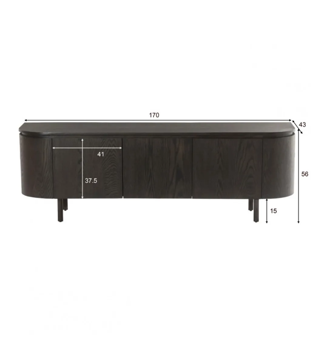 Stolik pod TV Tobago 170 cm czarny*LF-Design Outlet