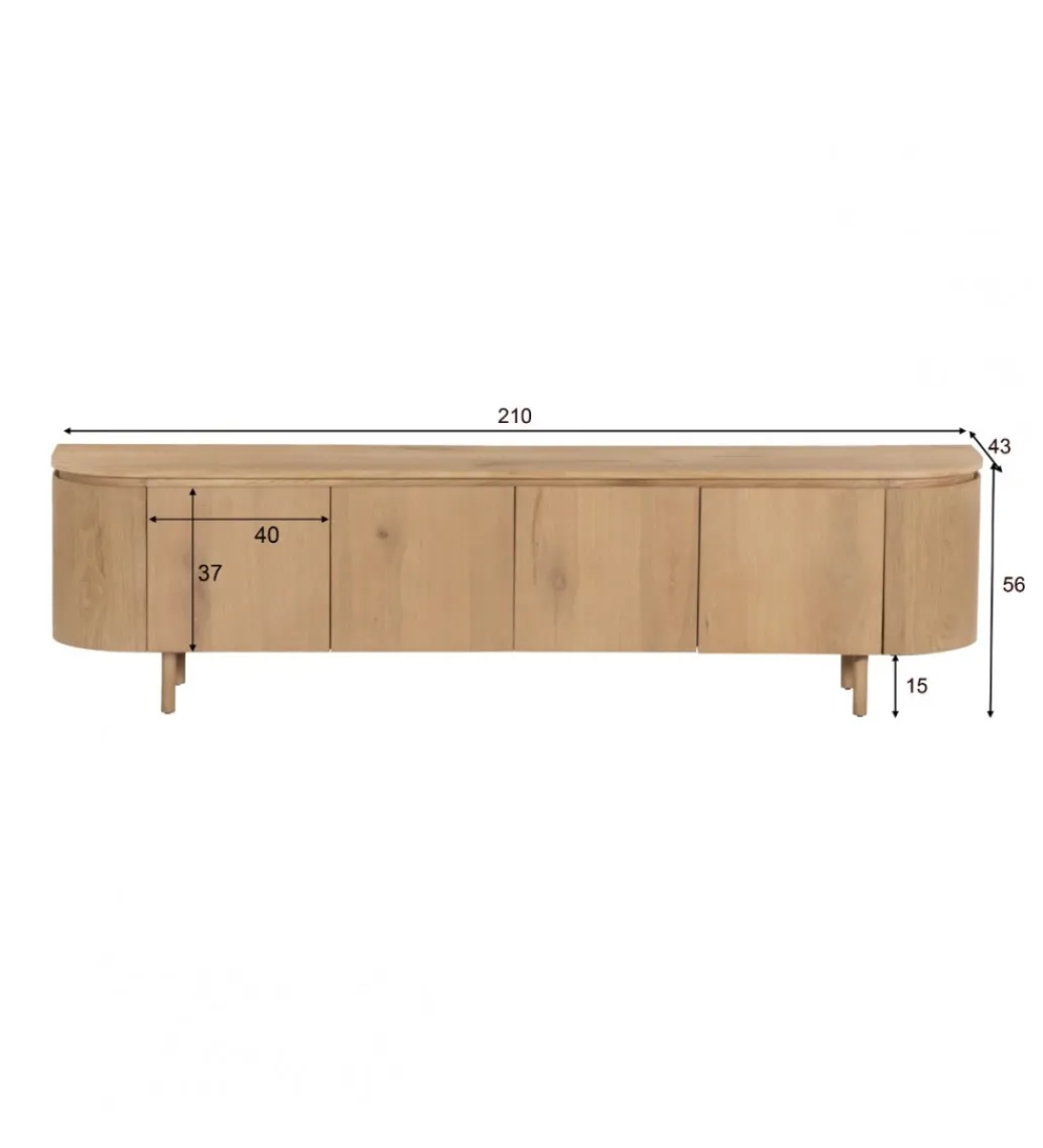 Stolik pod TV Tobago 210 cm naturalny*LF-Design New