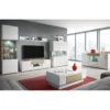 Stolik pod Tv TOLEDO 208 cm biały z dodatkiem koloru dąb san remo*Helvetia Outlet