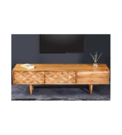 Stolik pod TV TROPEA 145 cm drewno akacja honey*Invicta Interior Clearance
