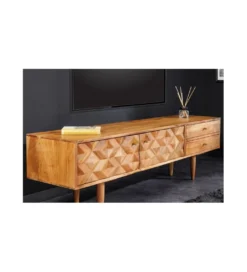Stolik pod TV TROPEA 145 cm drewno akacja honey*Invicta Interior Clearance