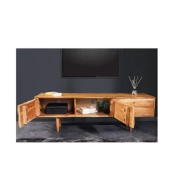 Stolik pod TV TROPEA 145 cm drewno akacja honey*Invicta Interior Clearance