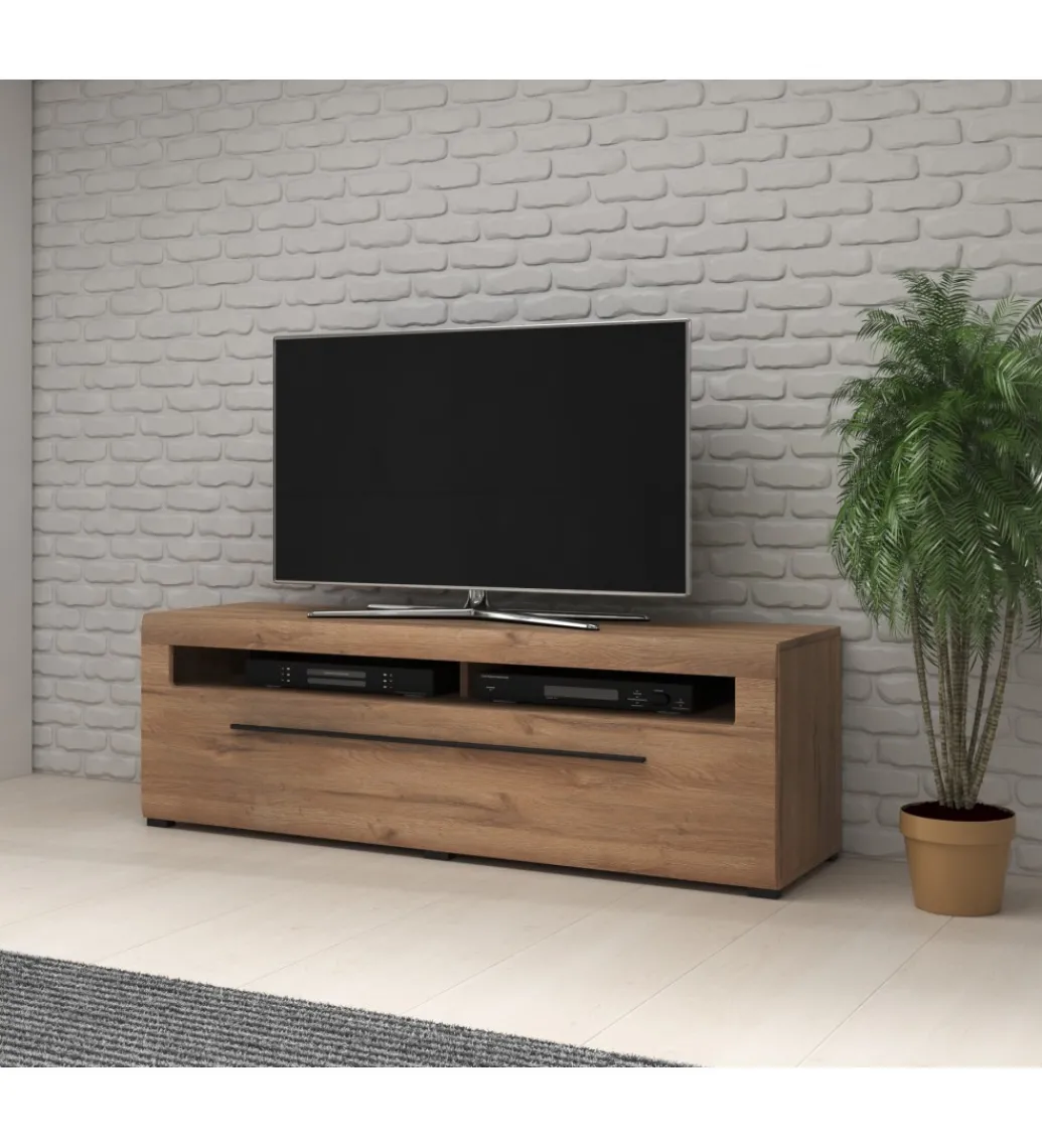 Stolik pod TV TULSA 160 cm w optyce dąb Grandson*Helvetia New