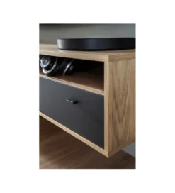 Stolik pod TV VALENCIA 306 cm antracytowo naturalny*MCA