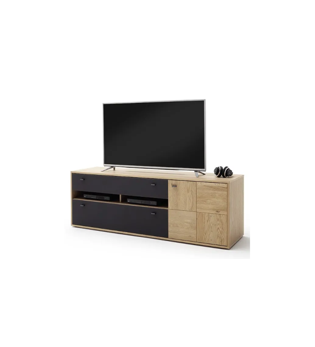 Stolik pod TV VALENCIA 184 cm antracytowo naturalny*MCA New