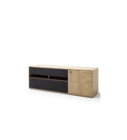 Stolik pod TV VALENCIA 184 cm antracytowo naturalny*MCA New