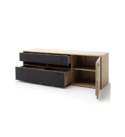 Stolik pod TV VALENCIA 184 cm antracytowo naturalny*MCA New