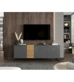 Stolik pod TV VANTA 160 cm antracytowy*Polski Design ML Clearance