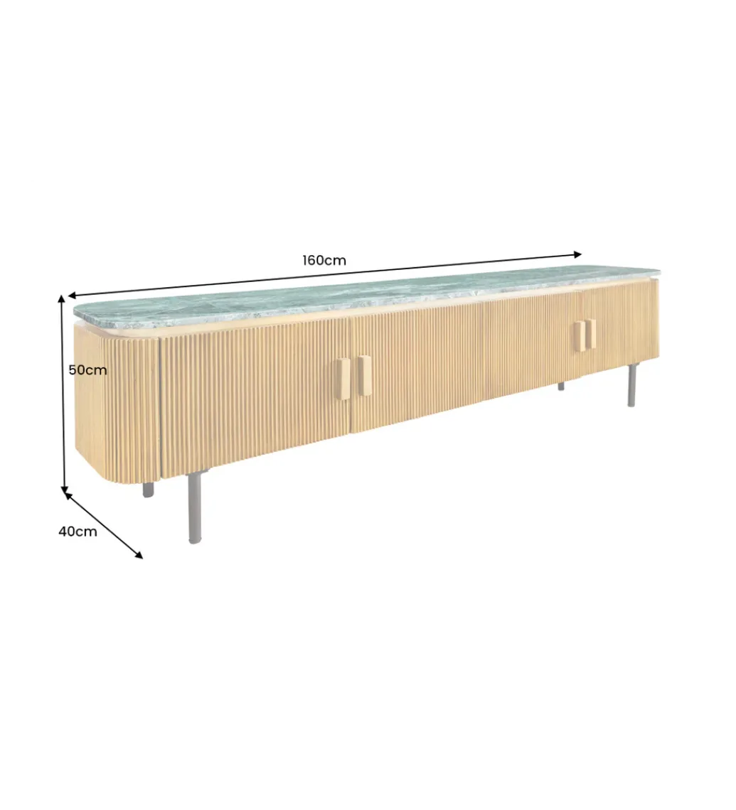 Stolik pod TV VENEZIANO 160cm drewno mango*Invicta Interior Online