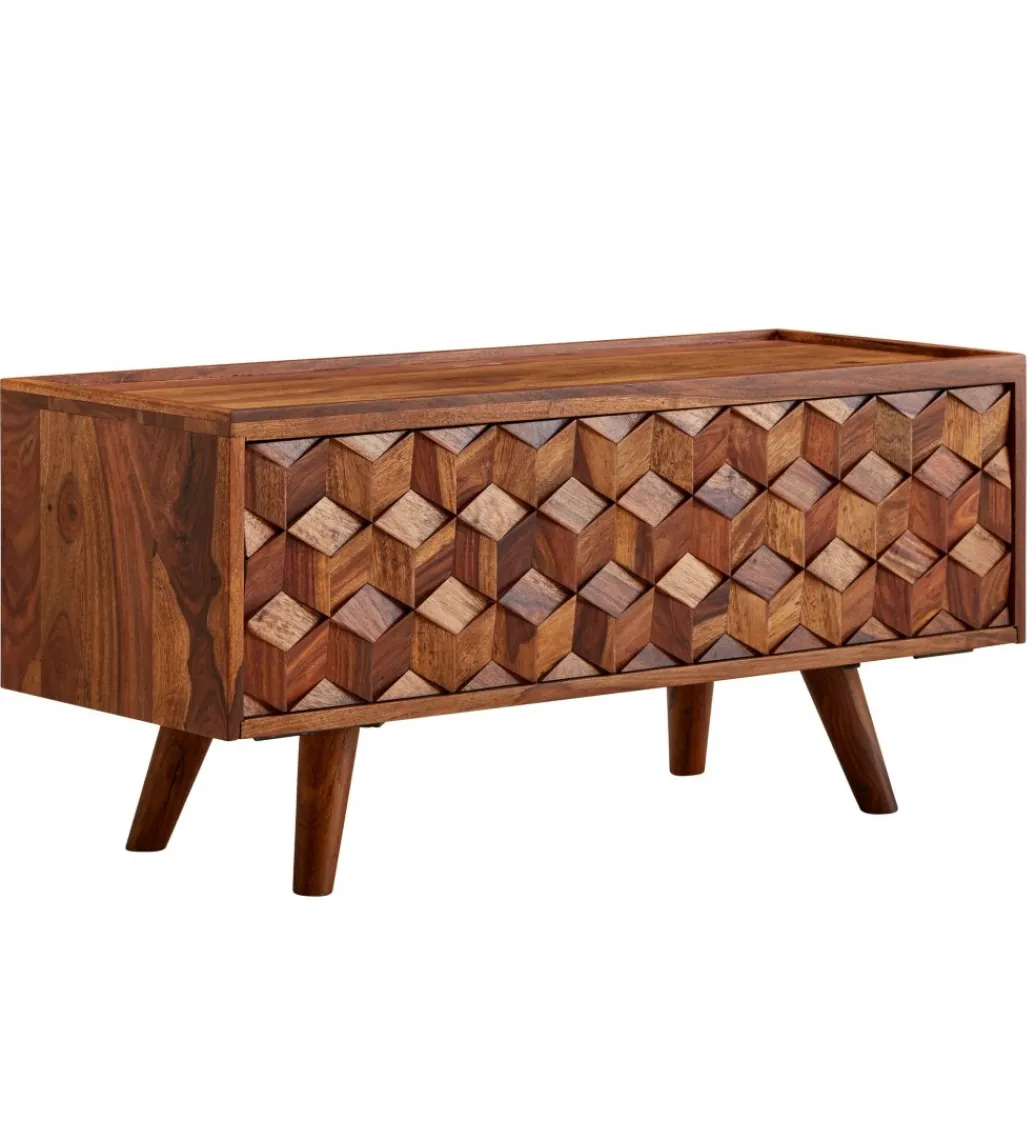 Stolik pod TV VENLO 92 cm drewno sheesham*WOHNLING, GERMANY