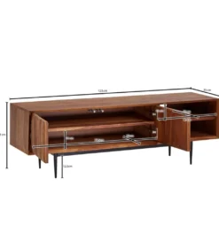 Stolik pod TV VERRES 123 cm drewno sheesham*WOHNLING, GERMANY Clearance