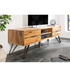 Stolik pod TV VIVENTE Living Edge 160 cm drewno dąb dziki*Invicta Interior Clearance