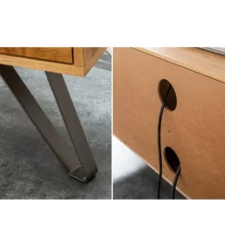 Stolik pod TV VIVENTE Living Edge 160 cm drewno dąb dziki*Invicta Interior Clearance