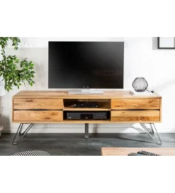 Stolik pod TV VIVENTE Living Edge 160 cm drewno dąb dziki*Invicta Interior Clearance