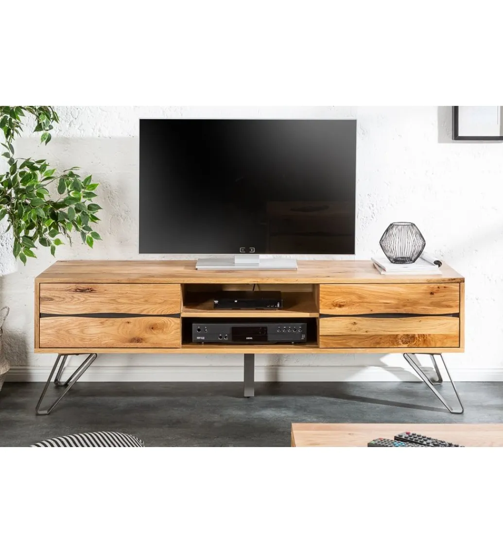 Stolik pod TV VIVENTE Living Edge 160 cm drewno dąb dziki*Invicta Interior Clearance