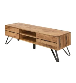 Stolik pod TV VIVENTE Living Edge 160 cm drewno dąb dziki*Invicta Interior Clearance