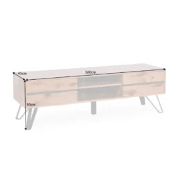 Stolik pod TV VIVENTE Living Edge 160 cm drewno dąb dziki*Invicta Interior Clearance