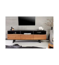 Stolik pod Tv Welden 140 cm drewno akacja*Invicta Interior New