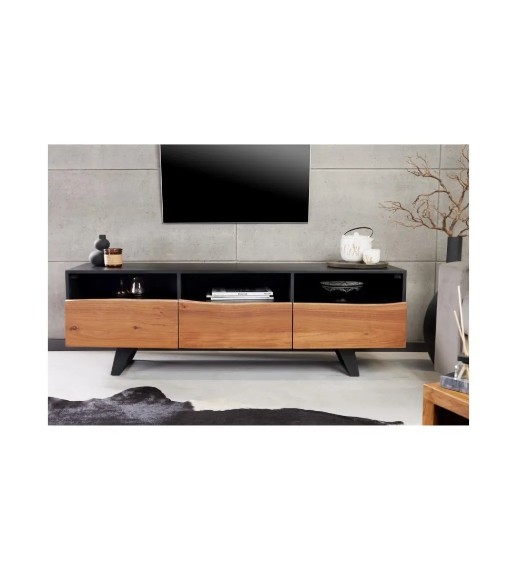 Stolik pod Tv Welden 140 cm drewno akacja*Invicta Interior New