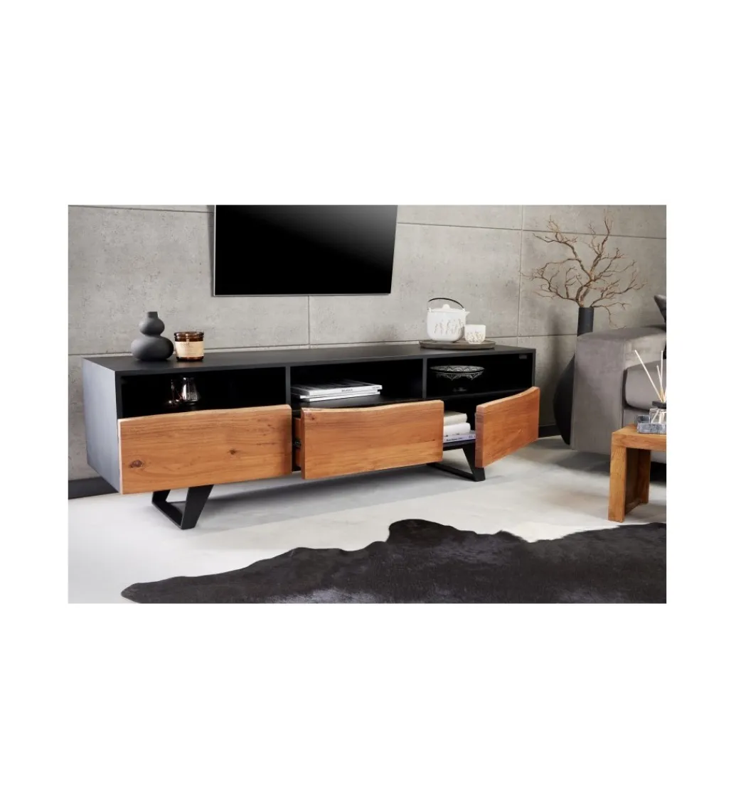 Stolik pod Tv Welden 140 cm drewno akacja*Invicta Interior New