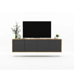Stolik pod Tv wiszący Apollo B 150 cm antracytowy*Polski Design ML Online