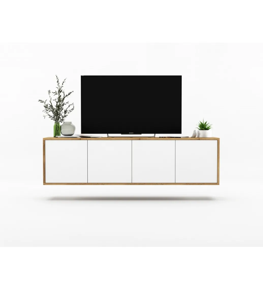 Stolik pod Tv wiszący Apollo B 150 cm biały*Polski Design ML Outlet