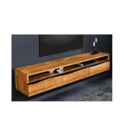 Stolik pod TV wiszący ARKTYKA Mammut 160 cm drewno akacja honey OUTLET*Invicta Interior Hot