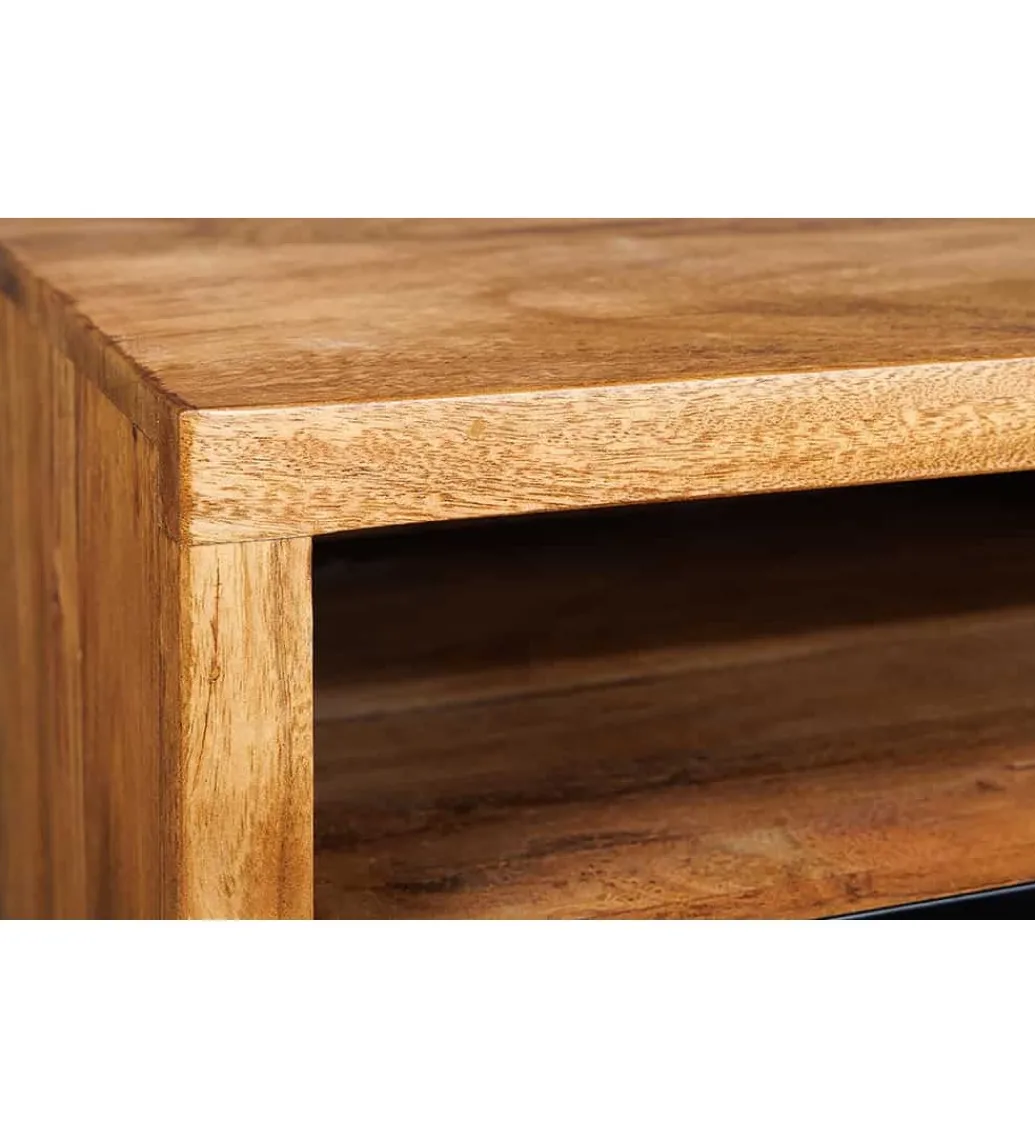 Stolik pod TV wiszący ARKTYKA Mammut 160 cm drewno akacja honey*Invicta Interior New