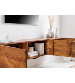 Stolik pod Tv wiszący DAVIDE Scorpion 160 cm drewno mango brąz*Invicta Interior Best