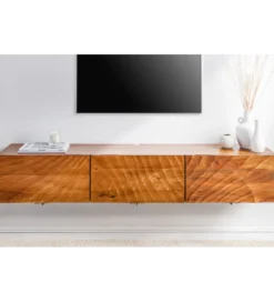 Stolik pod Tv wiszący DAVIDE Scorpion 160 cm drewno mango brąz*Invicta Interior Best