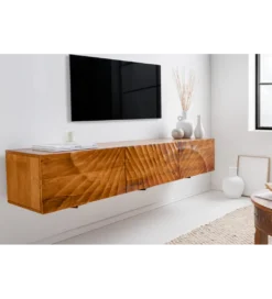 Stolik pod Tv wiszący DAVIDE Scorpion 160 cm drewno mango brąz*Invicta Interior Best