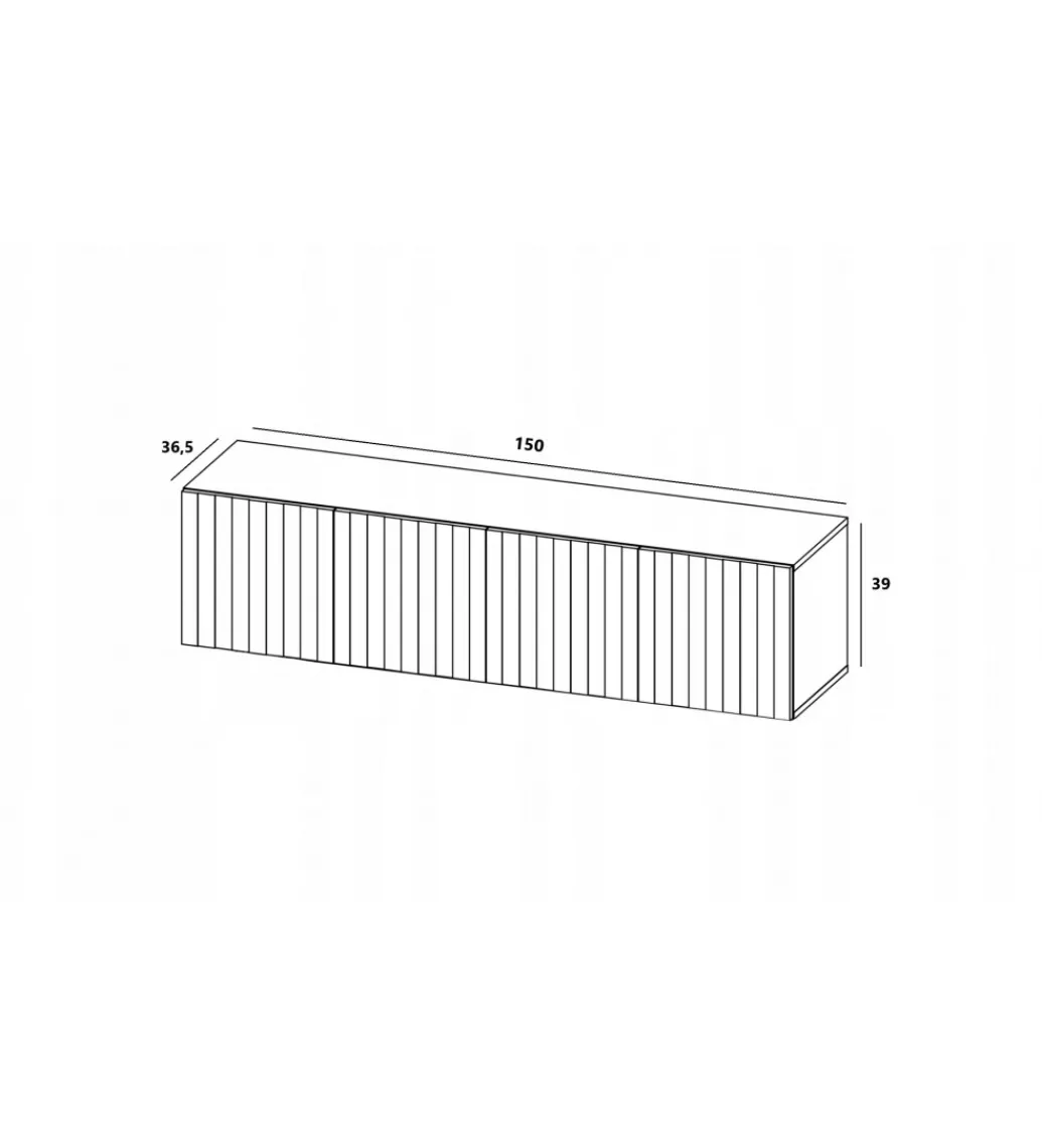 Stolik pod TV wiszący ELPIS 150 cm biały*Polski Design ML Sale