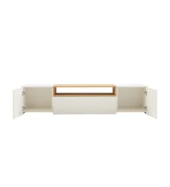 Stolik pod TV wiszący LOFT 160 cm biało naturalna*Invicta Interior Discount