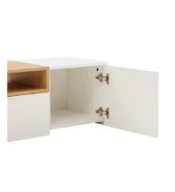 Stolik pod TV wiszący LOFT 160 cm biało naturalna*Invicta Interior Discount