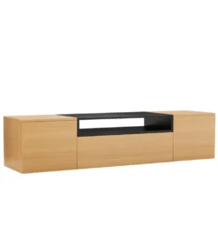 Stolik pod TV wiszący LOFT 160 cm naturalna czarna*Invicta Interior Sale