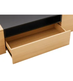 Stolik pod TV wiszący LOFT 160 cm naturalna czarna*Invicta Interior Sale