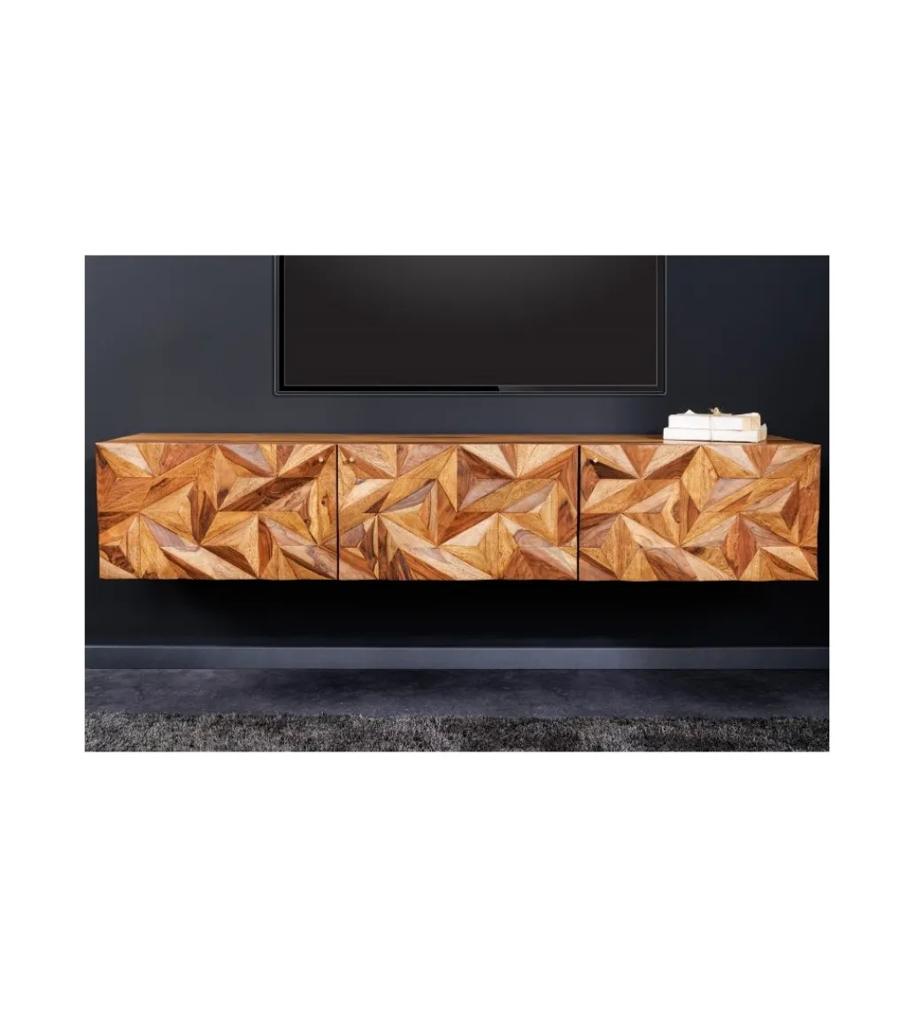 Stolik pod TV wiszący MIRANDA 160 cm drewno sheesham*Invicta Interior