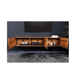 Stolik pod TV wiszący MIRANDA 160 cm drewno sheesham*Invicta Interior