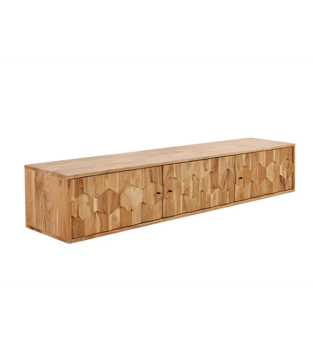 Stolik pod TV wiszący MYSTIC LIVING 160 cm drewno akacja*Invicta Interior Sale