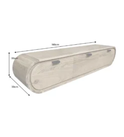 Stolik pod TV wiszący ORGANIC 160 cm drewno akacja*Invicta Interior - przedsprzedaż New
