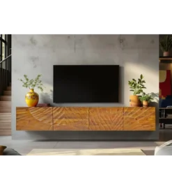 Stolik pod TV wiszący SCORPION 200 cm drewno mango*Invicta Interior Sale