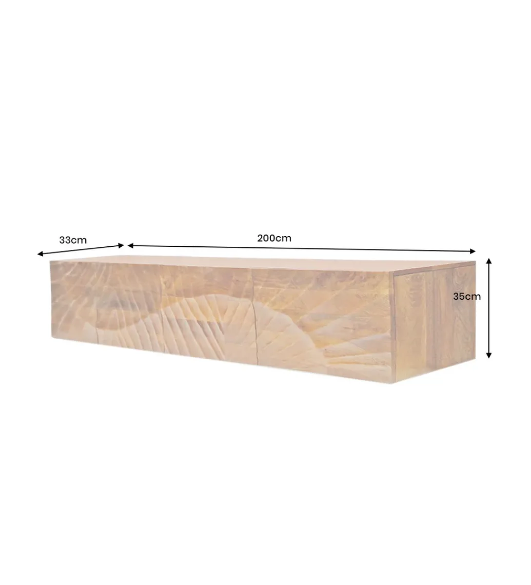 Stolik pod TV wiszący SCORPION 200 cm drewno mango*Invicta Interior Sale