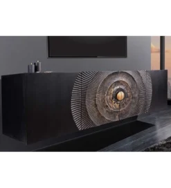 Stolik pod TV wiszący SWEET GOLDEN SUNSET 177 cm drewno mango*Invicta Interior