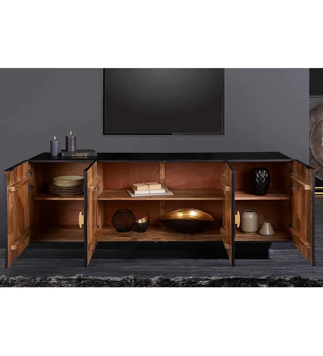 Stolik pod TV wiszący SWEET GOLDEN SUNSET 177 cm drewno mango*Invicta Interior