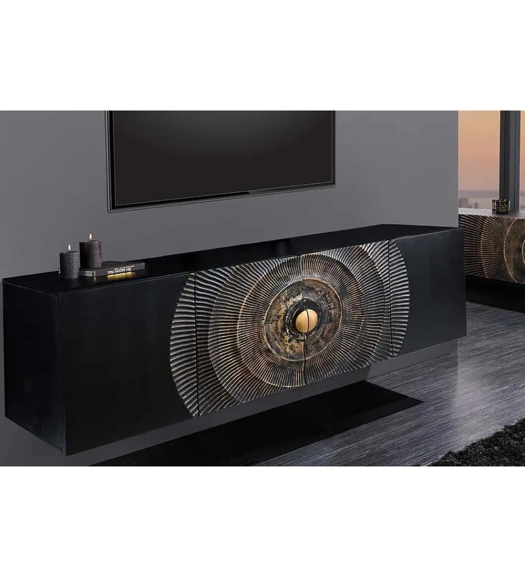 Stolik pod TV wiszący SWEET GOLDEN SUNSET 177 cm drewno mango*Invicta Interior