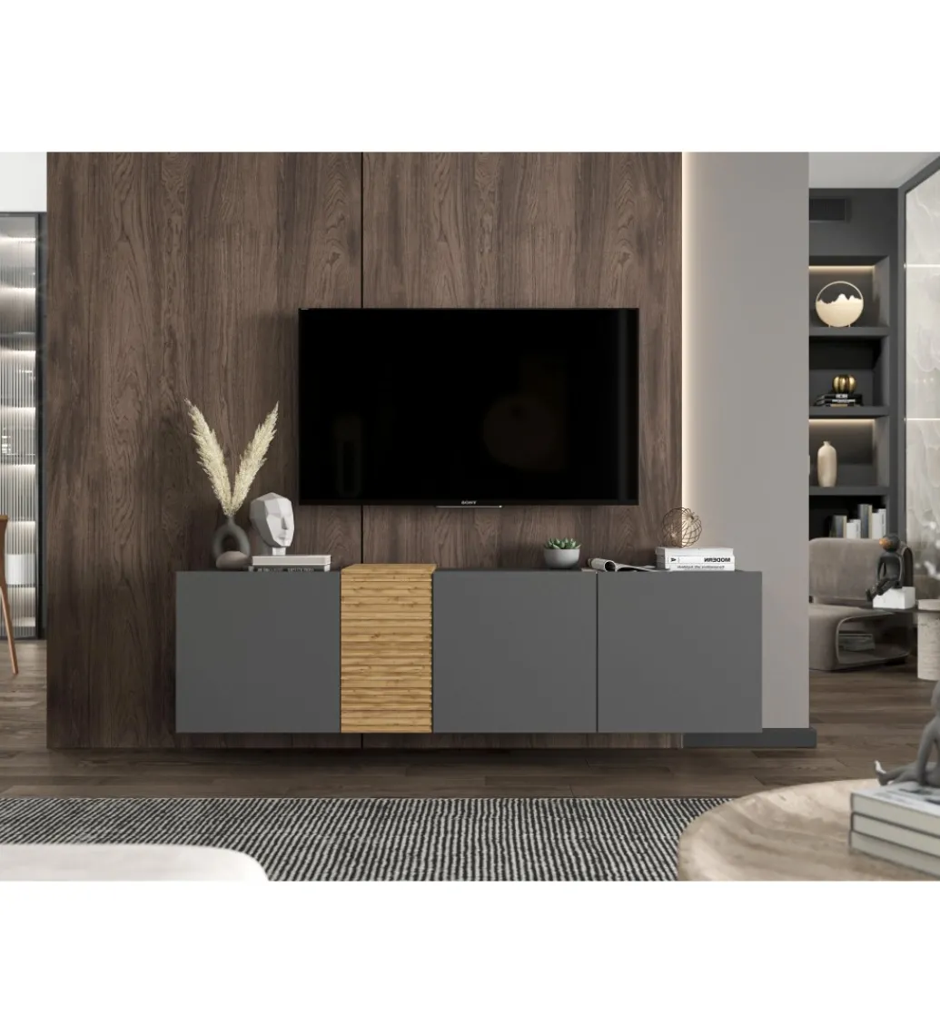 Stolik pod TV wiszący VANTA 160 cm antracyt mat*Polski Design ML Sale