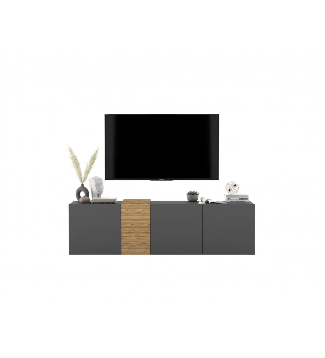 Stolik pod TV wiszący VANTA 160 cm antracyt mat*Polski Design ML Sale